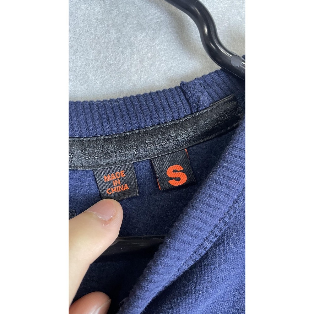 Superdry Sweatshirt Mens‎ Small Blue Vintage Graphic Crewneck Fleece Pullover - Picture 5 of 9